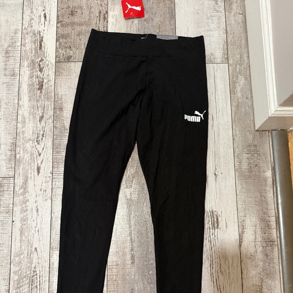 NWT PUMA ESSENTIALS LEGGINGS TIGHT FIT BLACK COTTON S - Picture 3 of 11